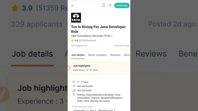 TCS Job Vacancy In Ahmedabad || Latest Java Developer Job Vacancy || Java Developer Recruitment