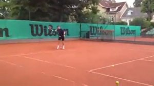 Horia Tecau volley practice with Robert Lindstedt