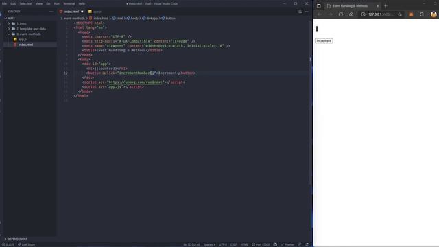 Vue.js 3.0: Event handling and Methods ? S1E3