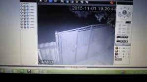 Работа камер видеонаблюдения ночью.