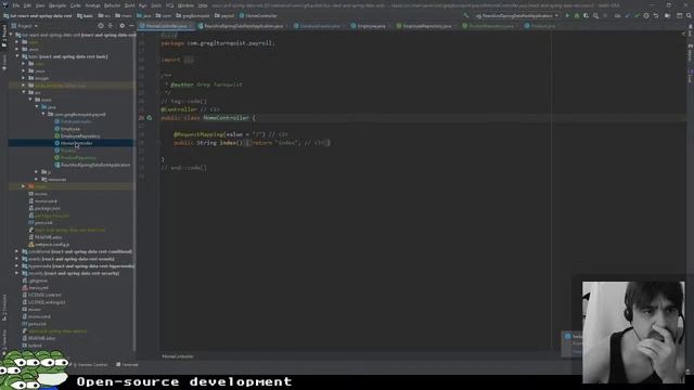 Open-source development (React.js + Spring Data Rest)