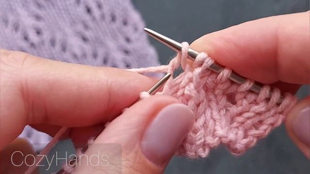 ? Лаконичные ажурные ромбы на лицевой глади ?️ Лёгкий узор спицами