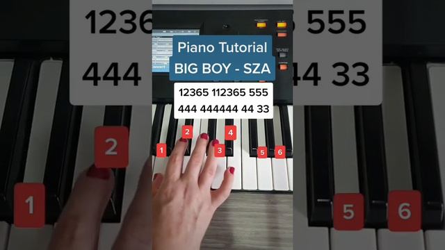Big Boy - Sza - Easy Piano Tutorial #playpiano #piano #pianotutorial