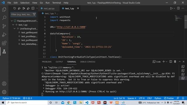 API testing using unittest module in python || Unit testing in python || Flask API testing