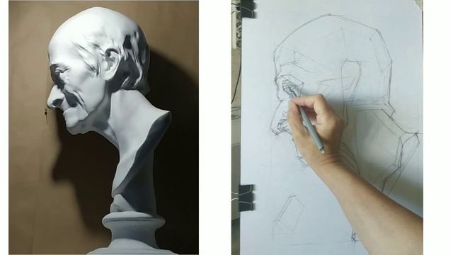 Рисуем профиль Вольтера.
