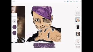 Mitch Grassi Outline with Purple Hair | doodleaday | day one