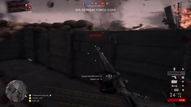[18+] Эпическая оборона с пулеметом в Battlefield 1 часть 2 из 2 смотреть онлайн