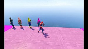 GTA 5 Epic Ragdoll Spiderman vs Super heroes funny fail/jump EP.5 (euphoria physics)