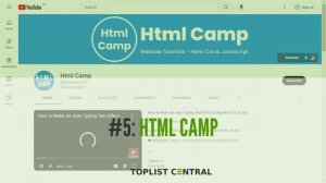 Top 9 HTML YouTube Channels for Developers! (October 2023)