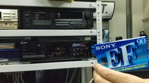 Аудио кассета audio cassette SONY EF-90 с AliExpress + SONY TC- K 333 ESX ESR ESG ESL калибровка