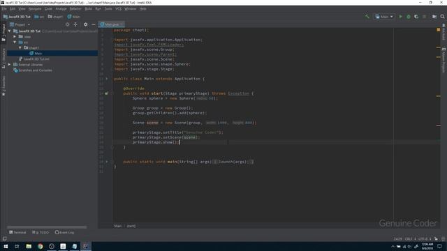 JavaFX 3D Tutorial #1 - Basics Concepts and Making a Sphere смотреть онлайн