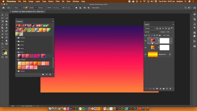 Photoshop : gradient presets 2020 new feature guide tutorial смотреть онлайн