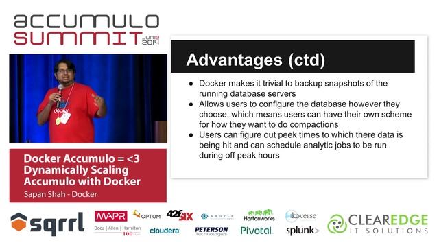 Dynamically Scaling Accumulo using Docker - Sapan "Soup" Shah смотреть онлайн