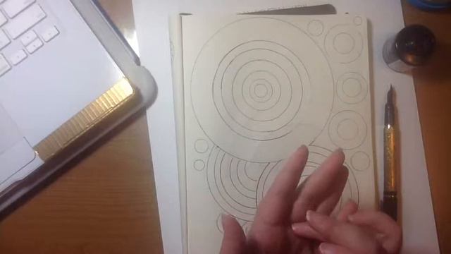 Mandala drawing with PHMartin Black India Ink смотреть онлайн