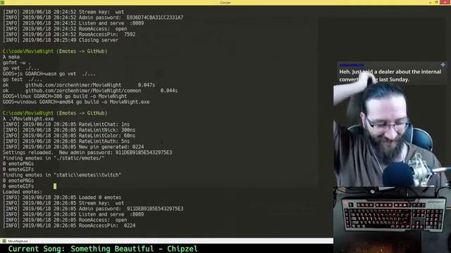 Go, Websockets, HTML5 video, & Chat | Reworking emotes | June 18, 2019 смотреть онлайн