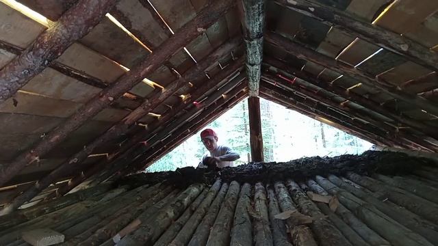 Лес в котором можно ЖИТЬ! Грязная работа. Утепляю ИЗБУ. Таежный быт рыбака. смотреть онлайн