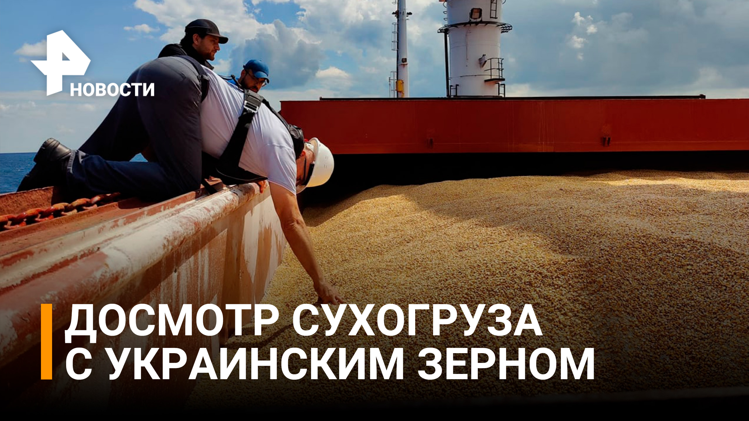 Первый сухогруз с украинской кукурузой досмотрели в Стамбуле / РЕН Новости