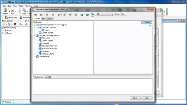 Visually Comparing Different Revisions With Visual Diff