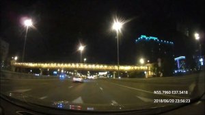 Night driving in Moscow agglomeration 20-21/06/2018 (timelapse)