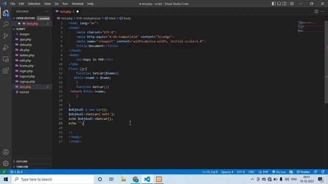 Web Development Tutorial | Part 21 | Oops- Class, construct, destruct in PHP | Tech Quick Learner