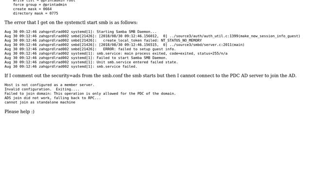 DevOps & SysAdmins: smb fails to start on centos7 radius server смотреть онлайн
