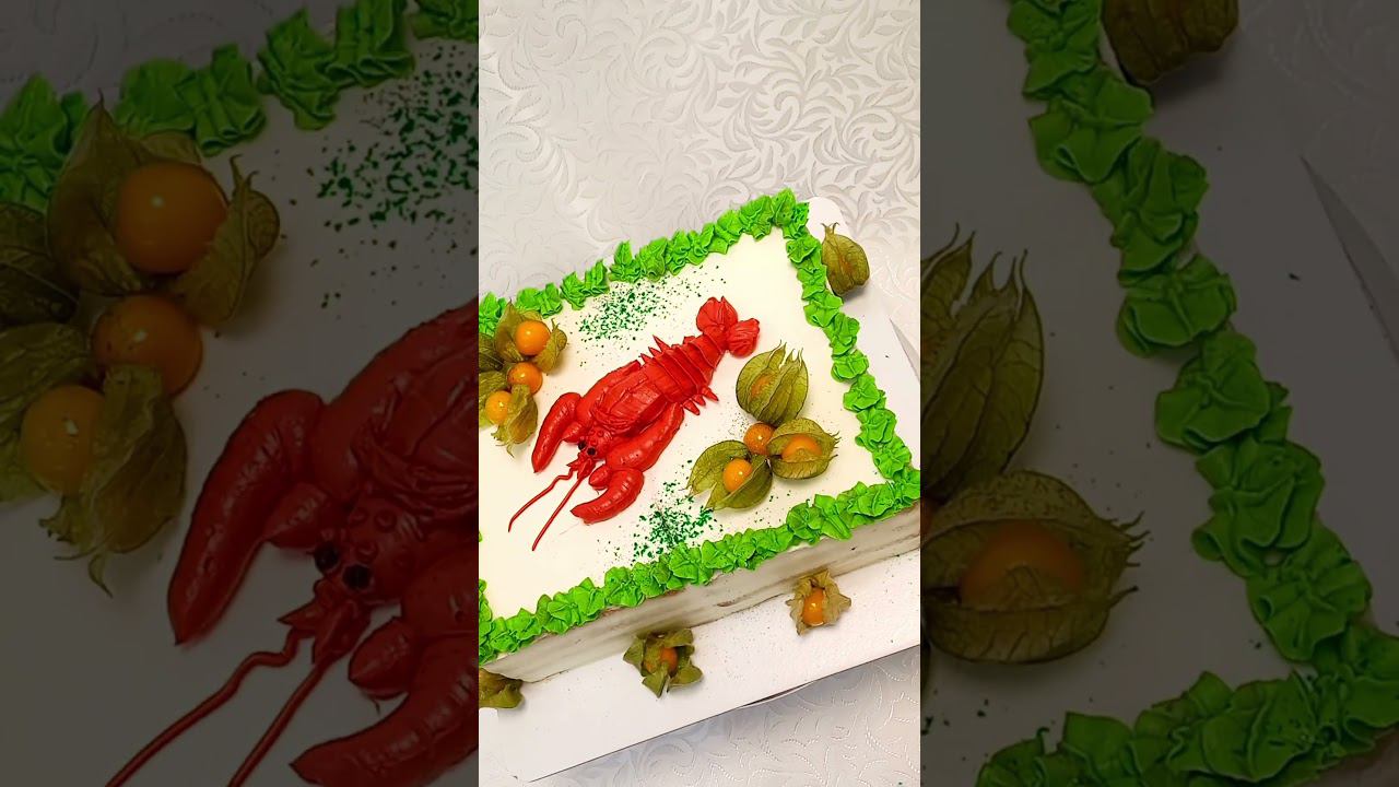 Закусочный торт с рыбой на 23 февраля. Декор можно есть.