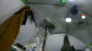 Зимняя рыбалка с ночевой и с палаткой Лотос куб4 термо компакт! Такого у меня ещё не было на рыбалке