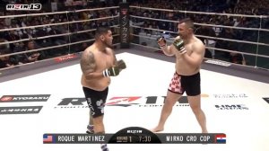 Новый бой Мирко Крокопа после травмы / Прилетело с локтя / New fight Mirco Cro Cop