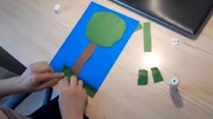 Яблоня ( аппликация для детей 3-4глда)