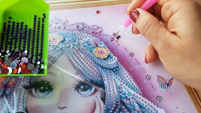 Как собирать алмазную мозаику / алмазная вышивка / как выкладывать Mazari "Фея и единорог"