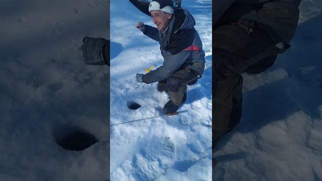Поимка крупной форели со льда . РК Фишка Липки. смотреть онлайн
