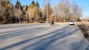 Велосипед с моторчиком, проба