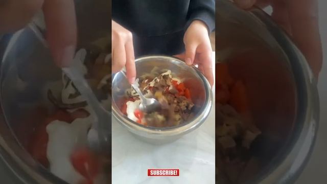 Завтрак за 20 минут!Запечённый багет с мясом и помидорами в духовке ?