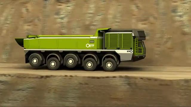 Карьерный самосвал MT-240 без груза в движении смотреть онлайн