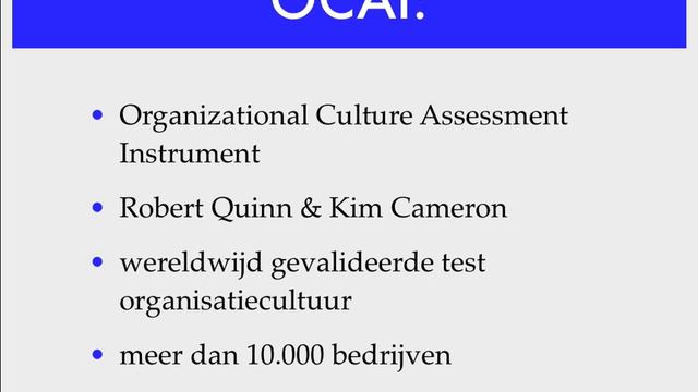 OCAI cultuurmeting dl 1