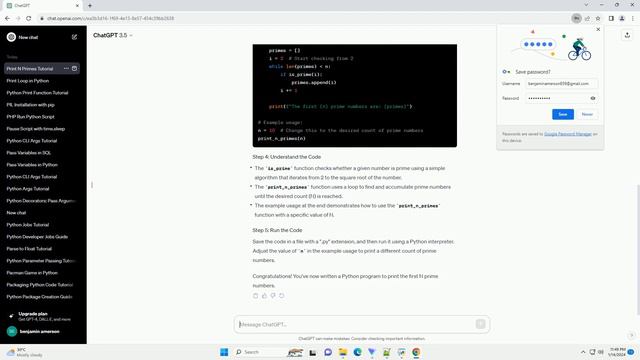 print n prime numbers in python