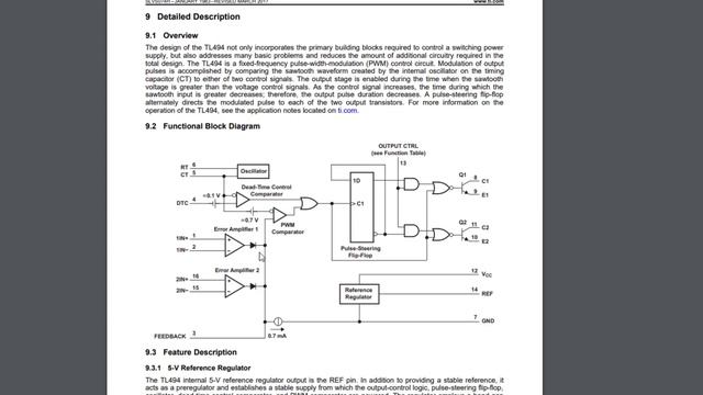 TL494 ШИМ контроллер Документация Принцип работы часть 1 смотреть онлайн