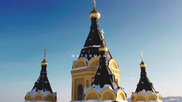 Собор Александра Невского на стрелке Оки и Волги.Футажи Нижний Новгород.Аэросъемка.Зима You Tube 12 смотреть онлайн