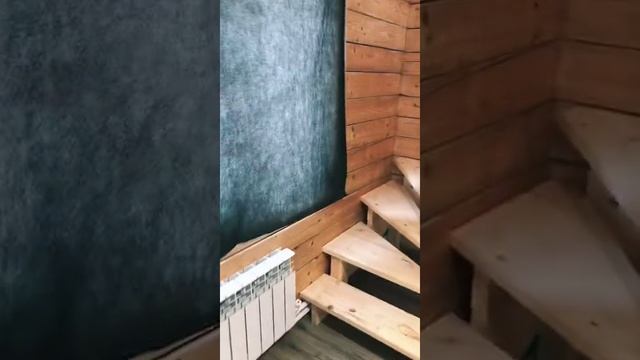 Компактная лестница на 90 градусов.