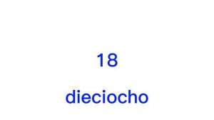 Números del 1 al 30 en español/Цифры от 1 до 30 на испанском языке