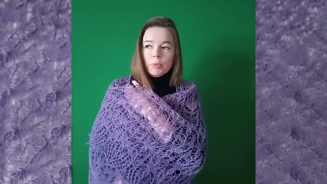 Фарерская шаль. Ажурная шаль с плечевыми вытачками.