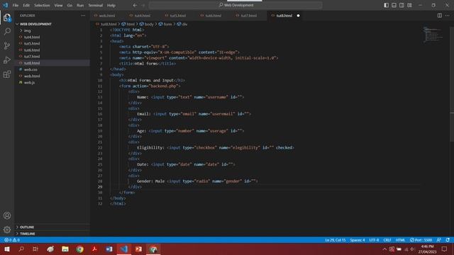 HTML Forms and Input Tags | Website kaise banaye Tutorial 8