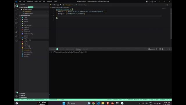 React Native and Tailwind CSS Setup