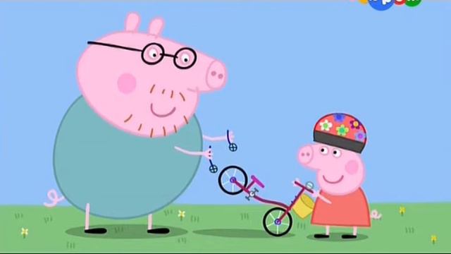 Свинка Пеппа учится кататься на велосипеде смотреть онлайн