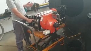 Ecostar горелка,испытание на мазуте марки М-100