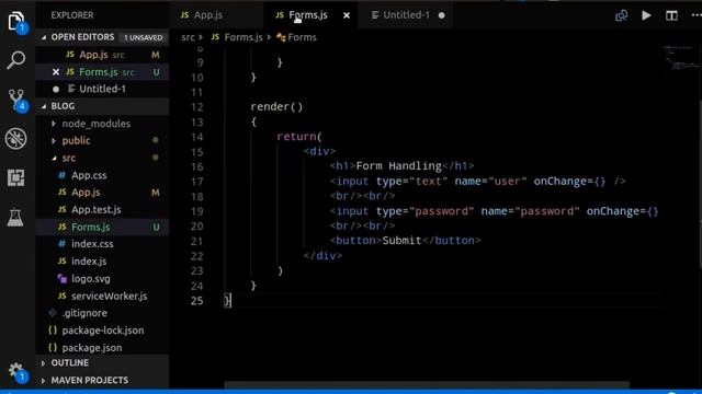 Submit Form in Reactjs # 18 | How To  Add Submit Form in Reactjs | Reactjs Tutorial in Hindi / Urdu