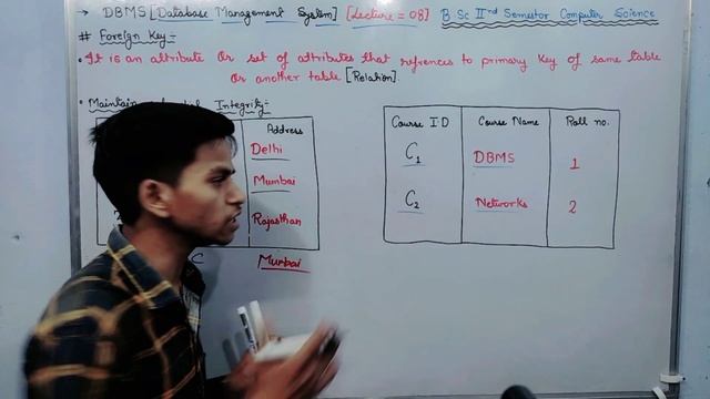 Lec-8: foreign key in dbms in hindi by rsp sir #bsc #computerscience #2ndsem #database by #rsp