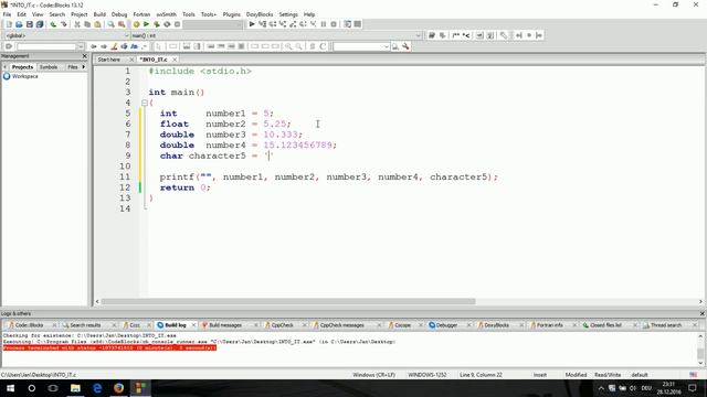 C Programmieren - (printf, double, character und deren Platzhalter) смотреть онлайн