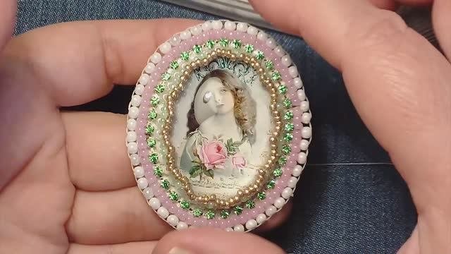Бисероплетение.  Урок 8. Установка застёжки на брошь.