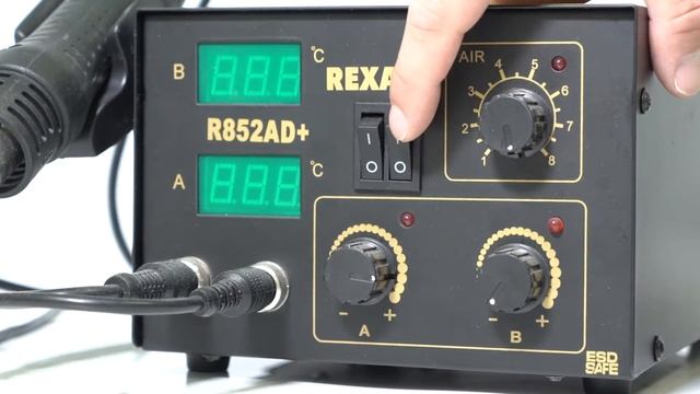 Паяльная станция REXANT, 2 в 1: паяльник+термофен, с цифровым дисплеем, 100-480 °С, артикул: 12-072 смотреть онлайн